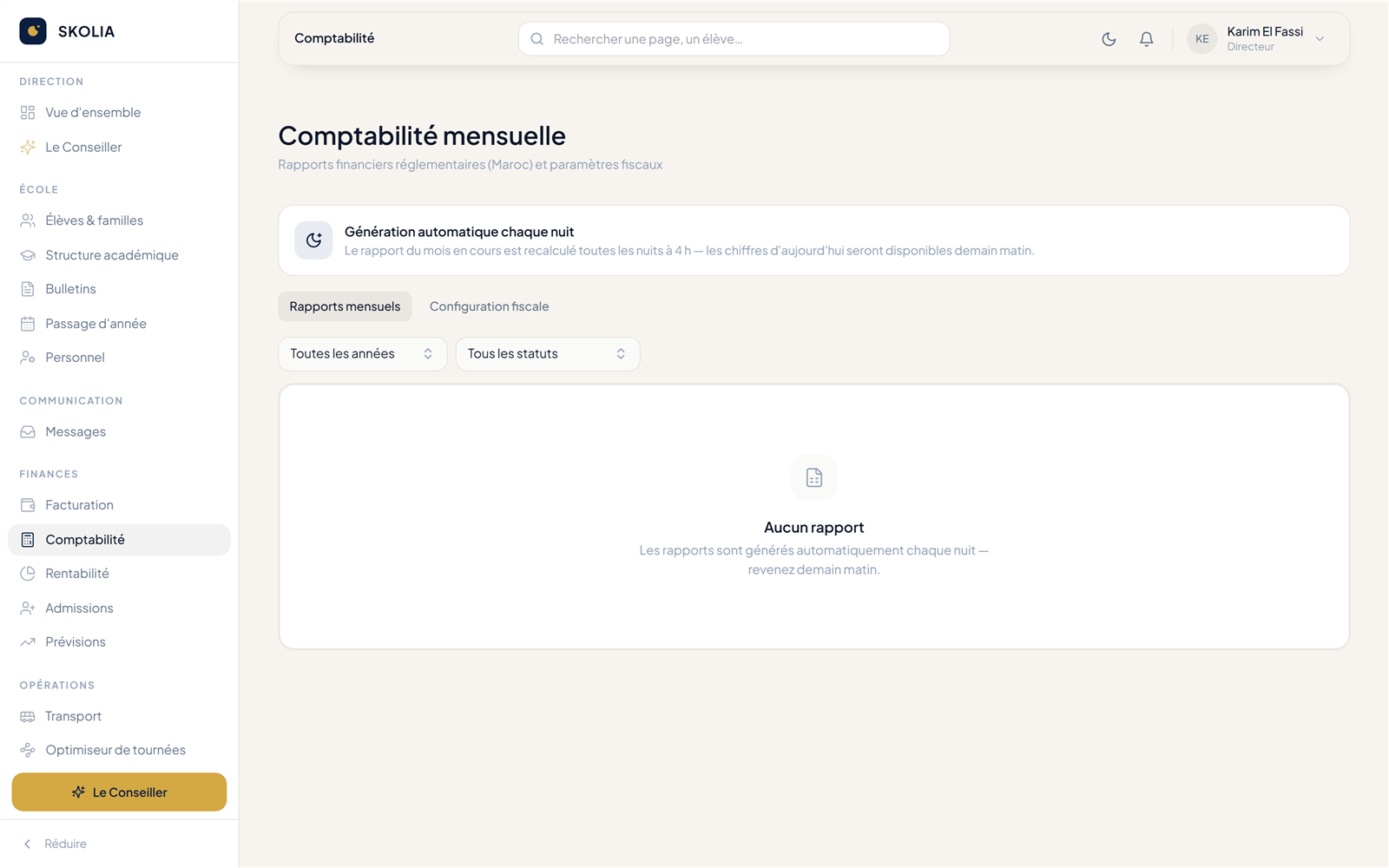 Comptabilité marocaine conforme dans Skolia